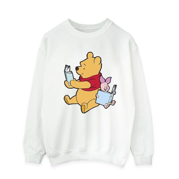 Winnie the Pooh Mens Reading Sweatshirt / White